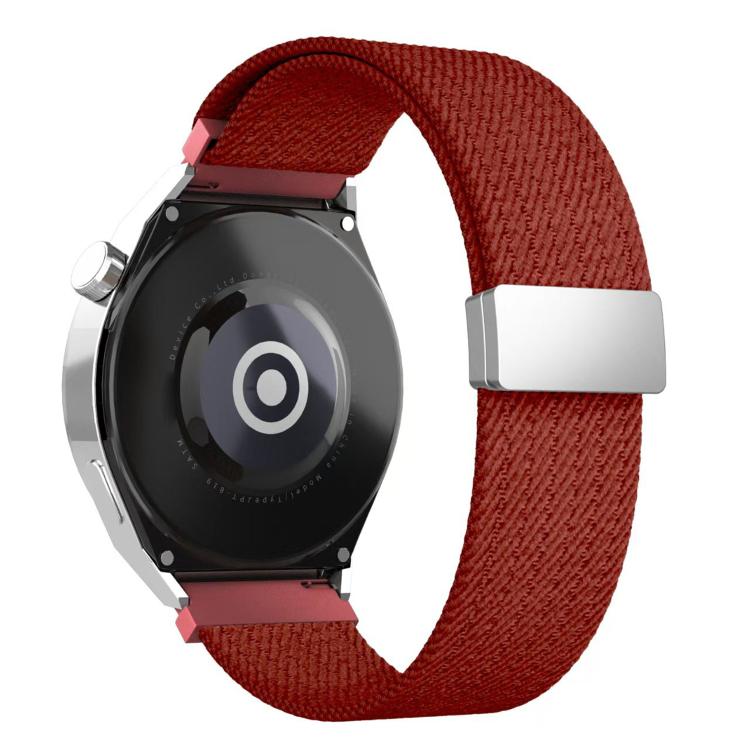 20mm Single Color Magnetic Snap Four Strand Elastic Nylon Watch Band