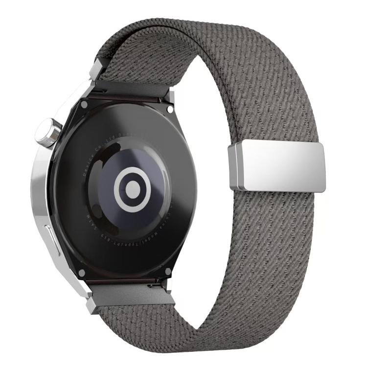 20mm Single Color Magnetic Snap Four Strand Elastic Nylon Watch Band