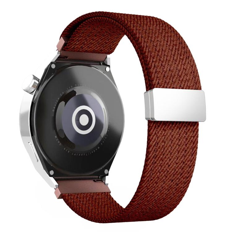 20mm Single Color Magnetic Snap Four Strand Elastic Nylon Watch Band