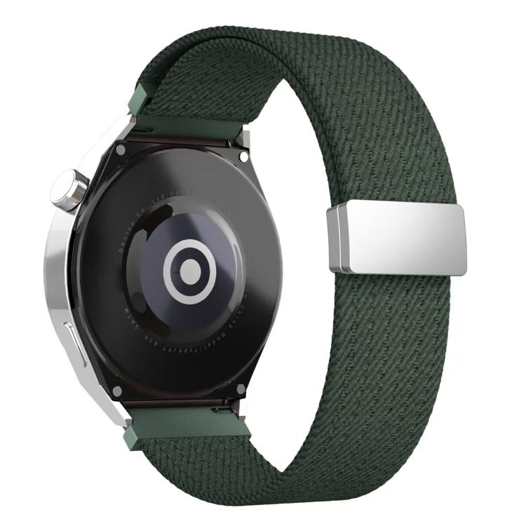 20mm Single Color Magnetic Snap Four Strand Elastic Nylon Watch Band