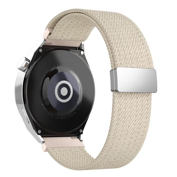 20mm Single Color Magnetic Snap Four Strand Elastic Nylon Watch Band