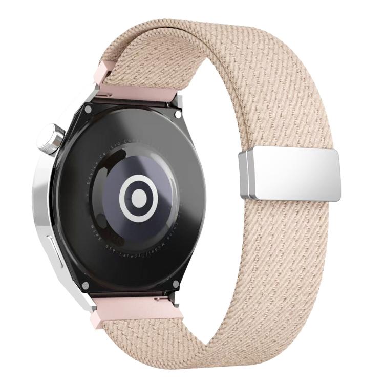 22mm Single Color Magnetic Snap Four Strand Elastic Nylon Watch Band