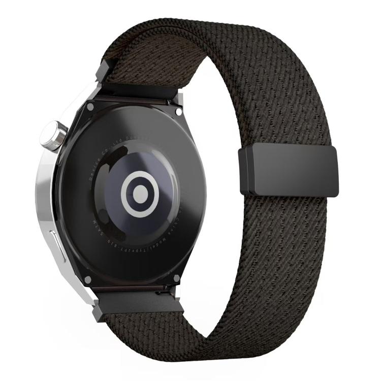 22mm Single Color Magnetic Snap Four Strand Elastic Nylon Watch Band