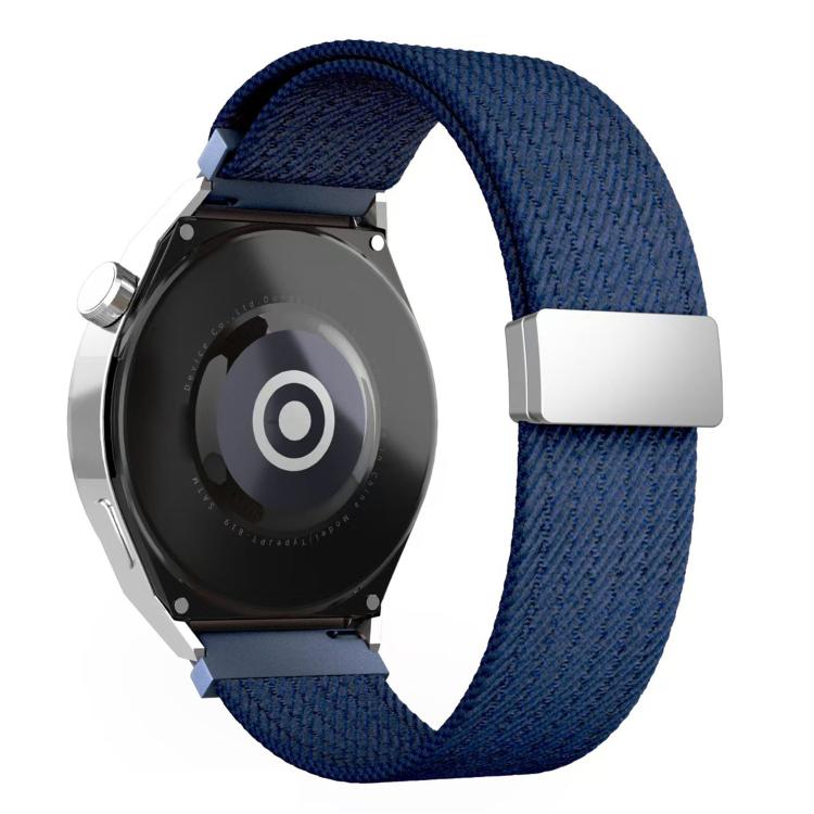 22mm Single Color Magnetic Snap Four Strand Elastic Nylon Watch Band