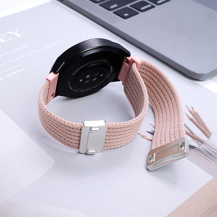 20mm Single Color Magnetic Snap Four Strand Elastic Nylon Watch Band