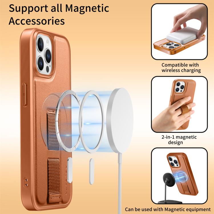 For iPhone 12 Pro Max CaseNeo Finger Grip Wristband MagSafe Back Phone Case