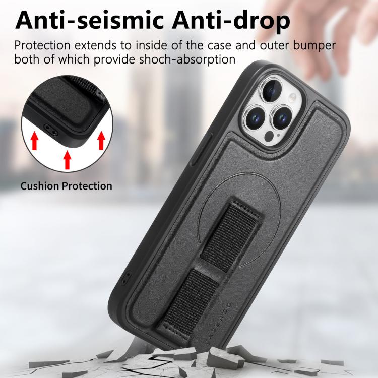 For iPhone 12 Pro Max CaseNeo Finger Grip Wristband MagSafe Back Phone Case