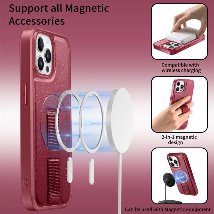 For iPhone 12 Pro Max CaseNeo Finger Grip Wristband MagSafe Back Phone Case