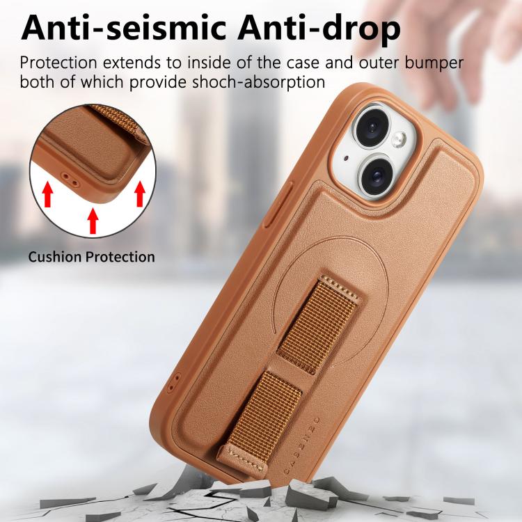 For iPhone 14 / 13 CaseNeo Finger Grip Wristband MagSafe Back Phone Case