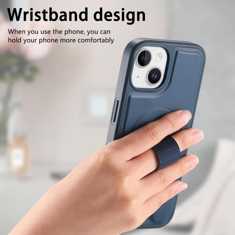 For iPhone 14 / 13 CaseNeo Finger Grip Wristband MagSafe Back Phone Case