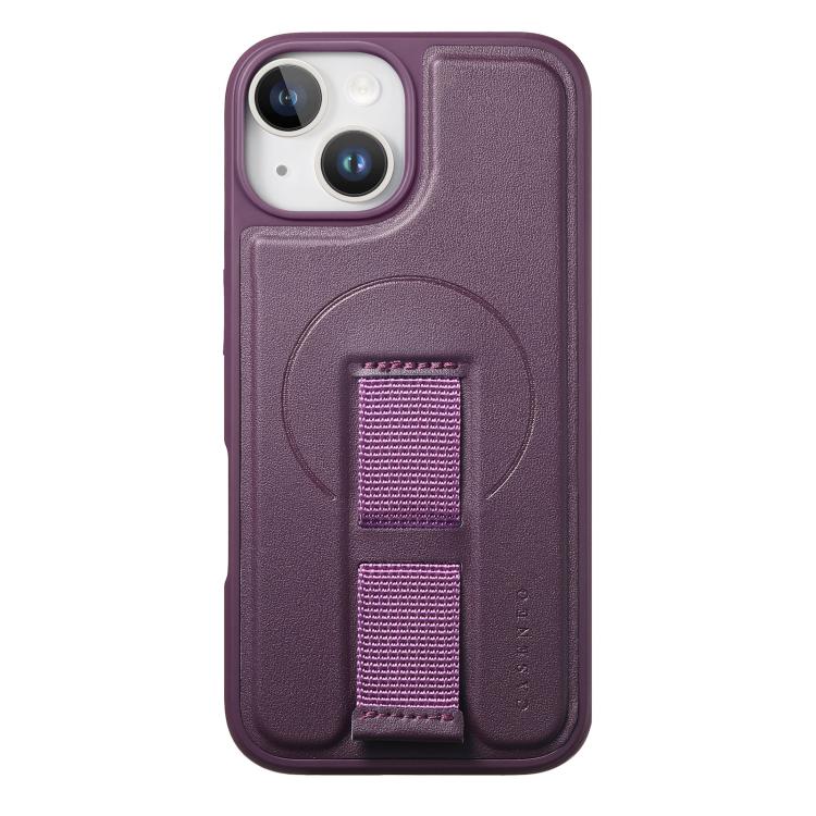 For iPhone 14 Plus CaseNeo Finger Grip Wristband MagSafe Back Phone Case