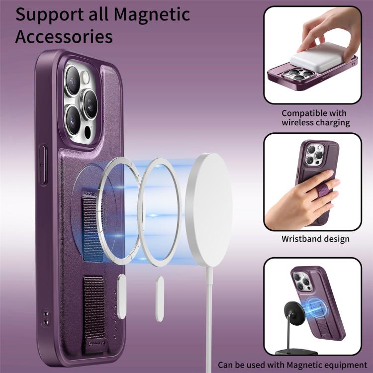 For iPhone 14 Pro CaseNeo Finger Grip Wristband MagSafe Back Phone Case