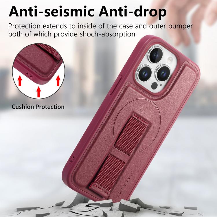 For iPhone 14 Pro CaseNeo Finger Grip Wristband MagSafe Back Phone Case