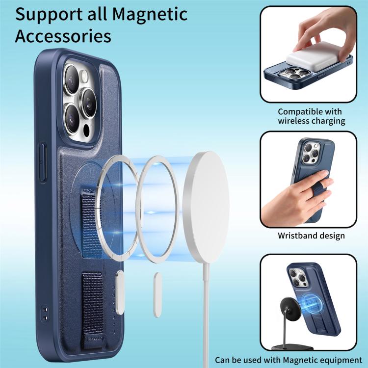 For iPhone 14 Pro Max CaseNeo Finger Grip Wristband MagSafe Back Phone Case