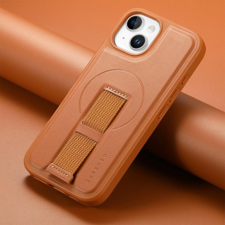 For iPhone 15 CaseNeo Finger Grip Wristband MagSafe Back Phone Case