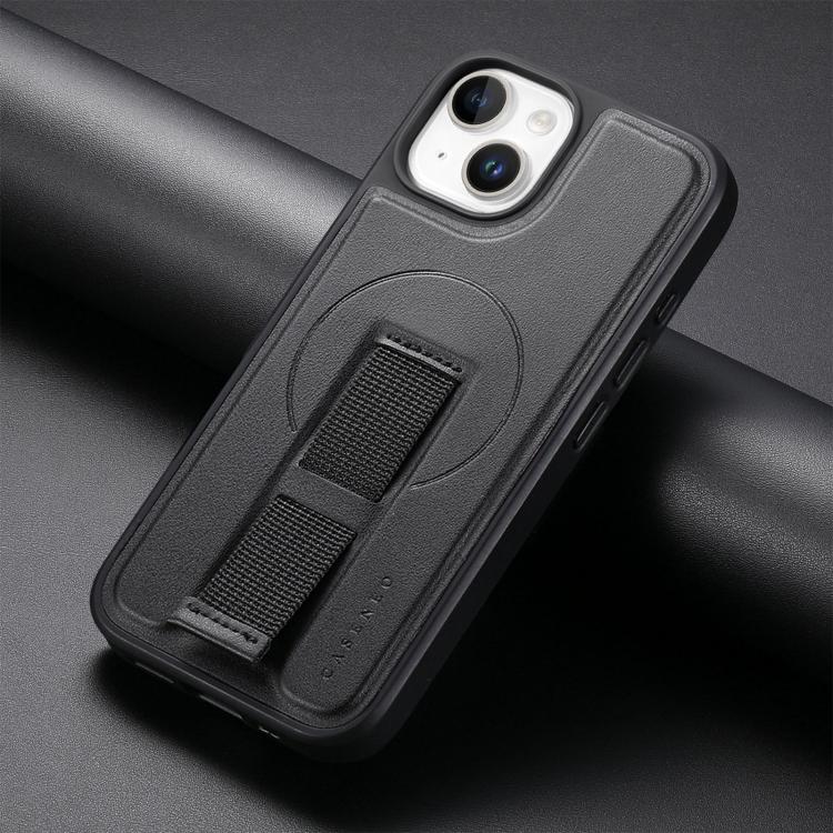 For iPhone 15 CaseNeo Finger Grip Wristband MagSafe Back Phone Case