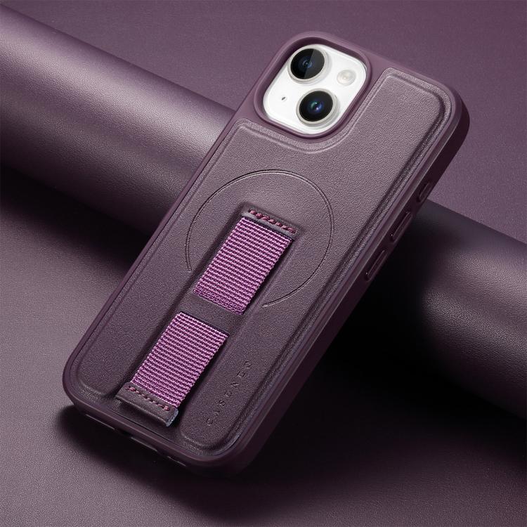 For iPhone 15 CaseNeo Finger Grip Wristband MagSafe Back Phone Case
