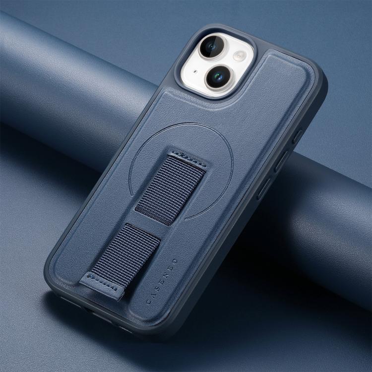 For iPhone 15 CaseNeo Finger Grip Wristband MagSafe Back Phone Case
