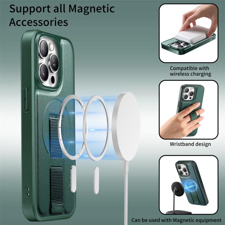 For iPhone 15 Pro Max CaseNeo Finger Grip Wristband MagSafe Back Phone Case
