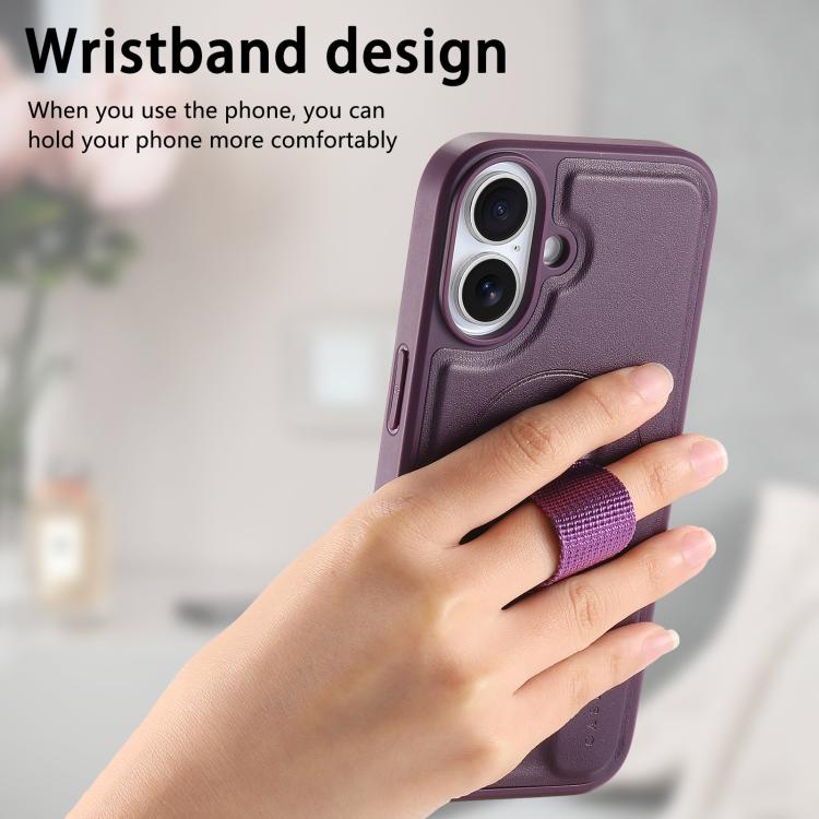 For iPhone 16 CaseNeo Finger Grip Wristband MagSafe Back Phone Case