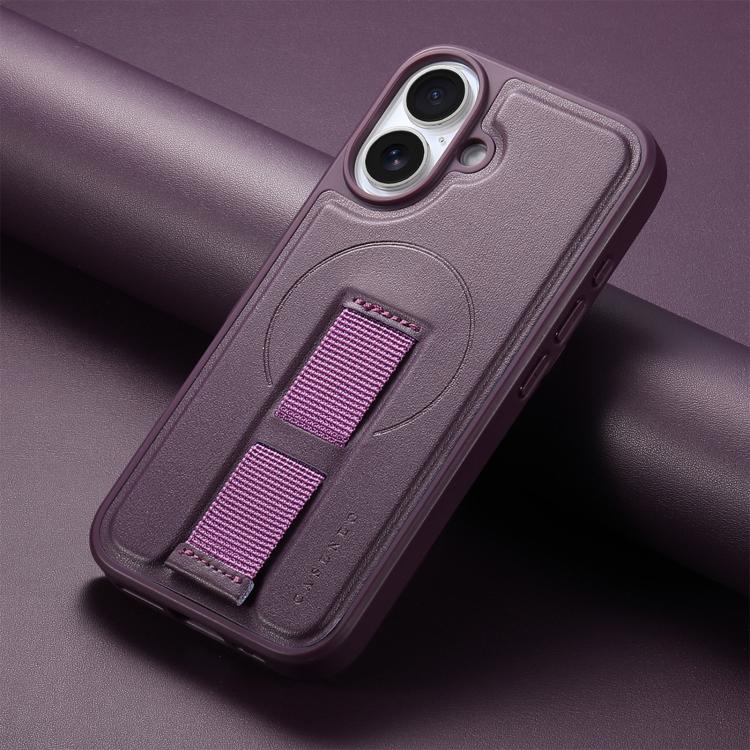 For iPhone 16 CaseNeo Finger Grip Wristband MagSafe Back Phone Case
