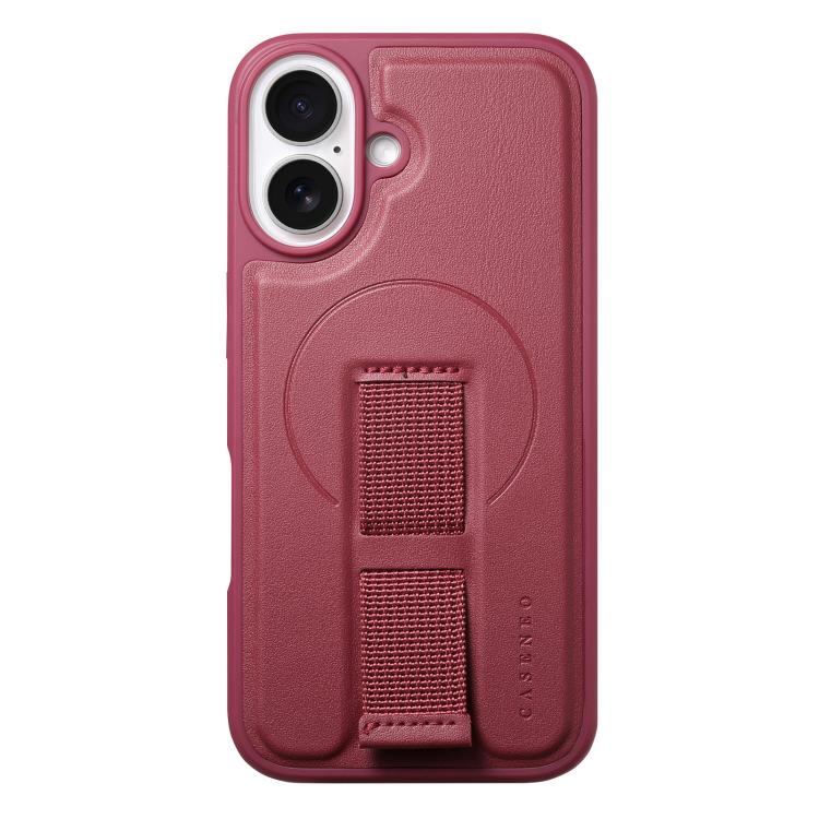 For iPhone 16 CaseNeo Finger Grip Wristband MagSafe Back Phone Case