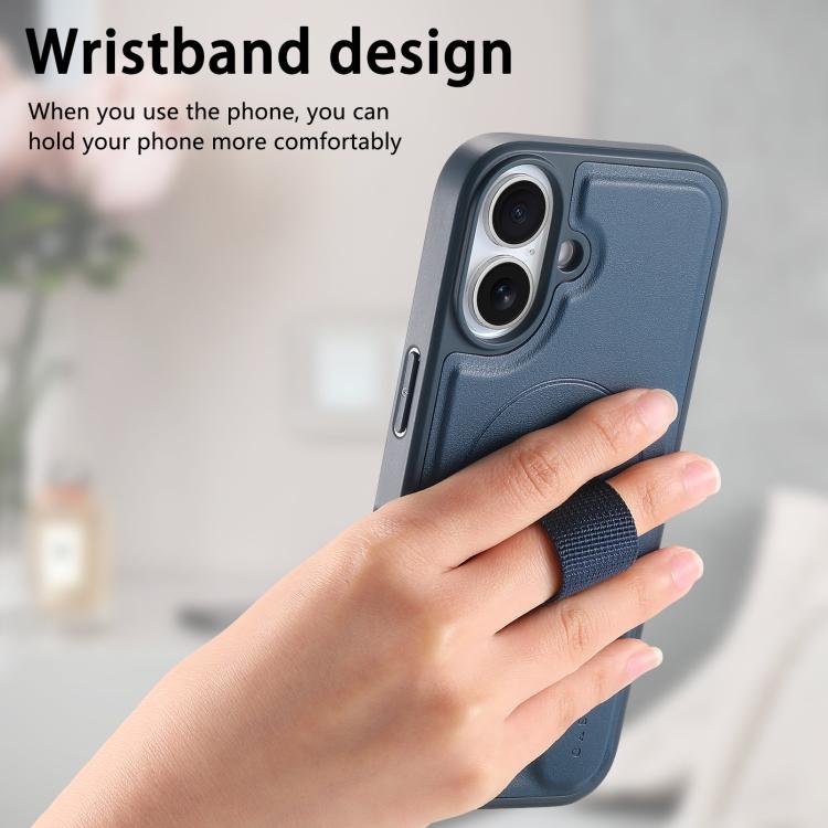 For iPhone 16 CaseNeo Finger Grip Wristband MagSafe Back Phone Case
