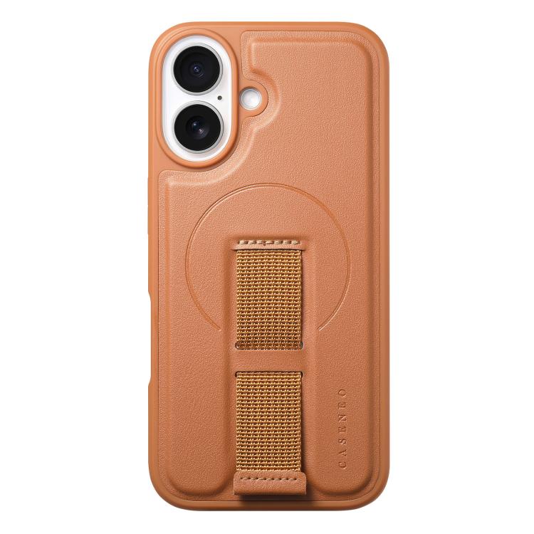 For iPhone 16 Plus CaseNeo Finger Grip Wristband MagSafe Back Phone Case