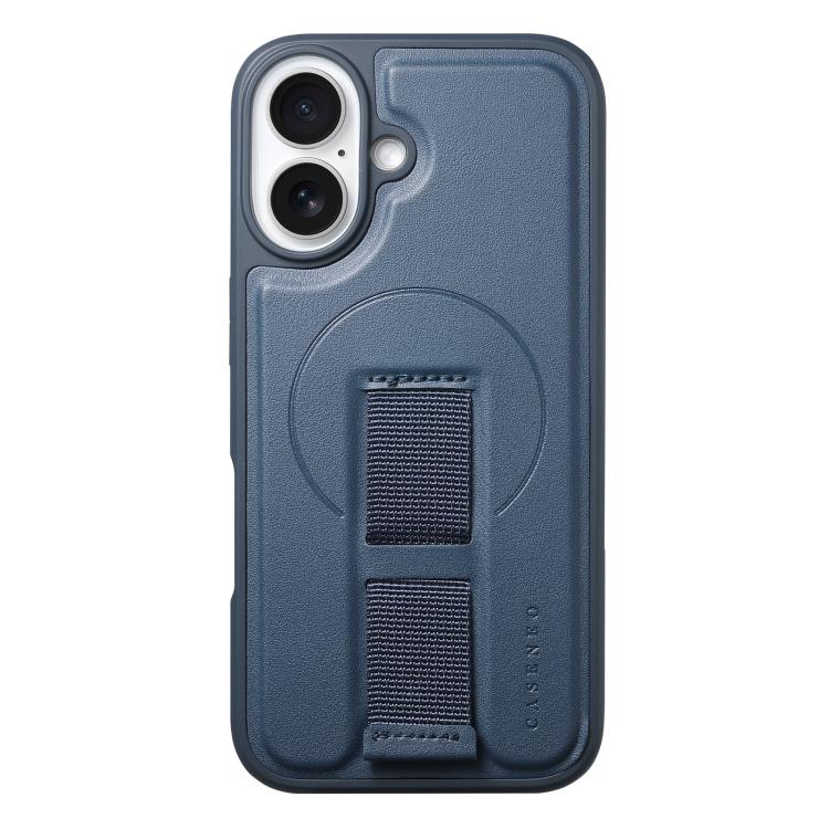For iPhone 16 Plus CaseNeo Finger Grip Wristband MagSafe Back Phone Case