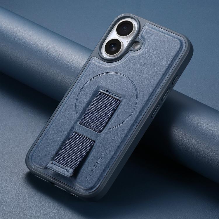For iPhone 16 Plus CaseNeo Finger Grip Wristband MagSafe Back Phone Case