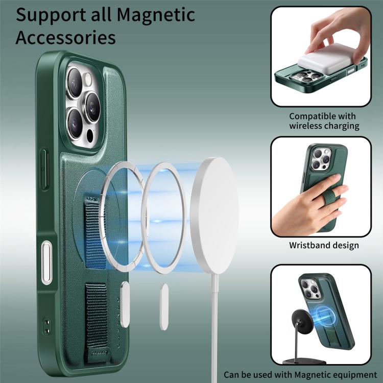 For iPhone 16 Pro CaseNeo Finger Grip Wristband MagSafe Back Phone Case