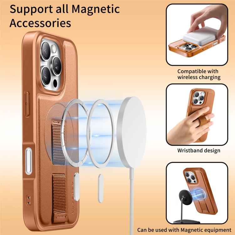 For iPhone 16 Pro Max CaseNeo Finger Grip Wristband MagSafe Back Phone Case