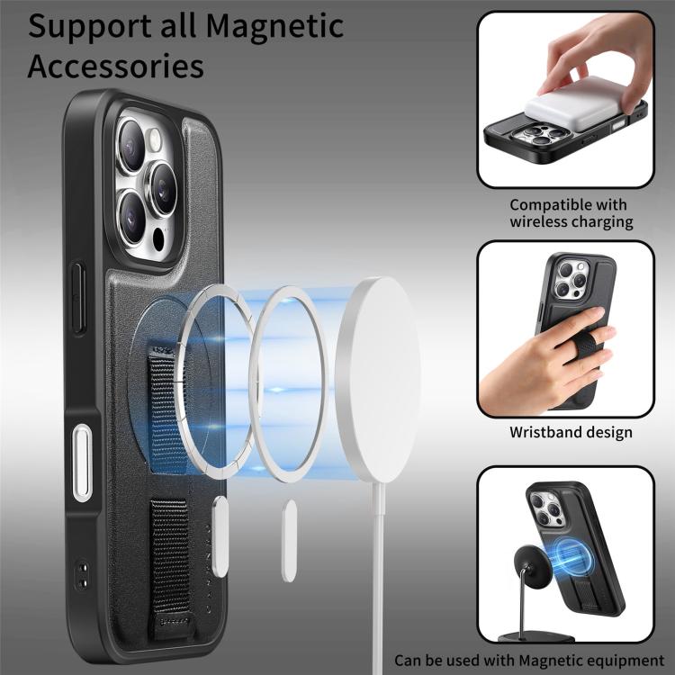 For iPhone 16 Pro Max CaseNeo Finger Grip Wristband MagSafe Back Phone Case