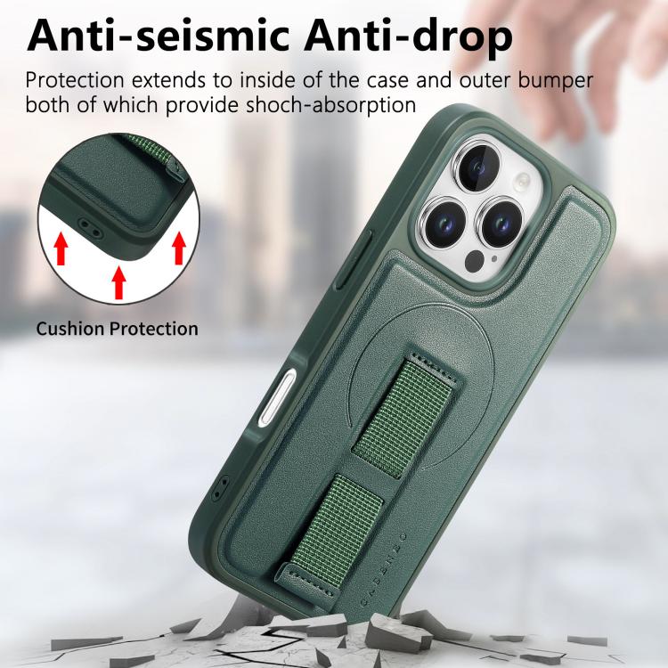 For iPhone 16 Pro Max CaseNeo Finger Grip Wristband MagSafe Back Phone Case