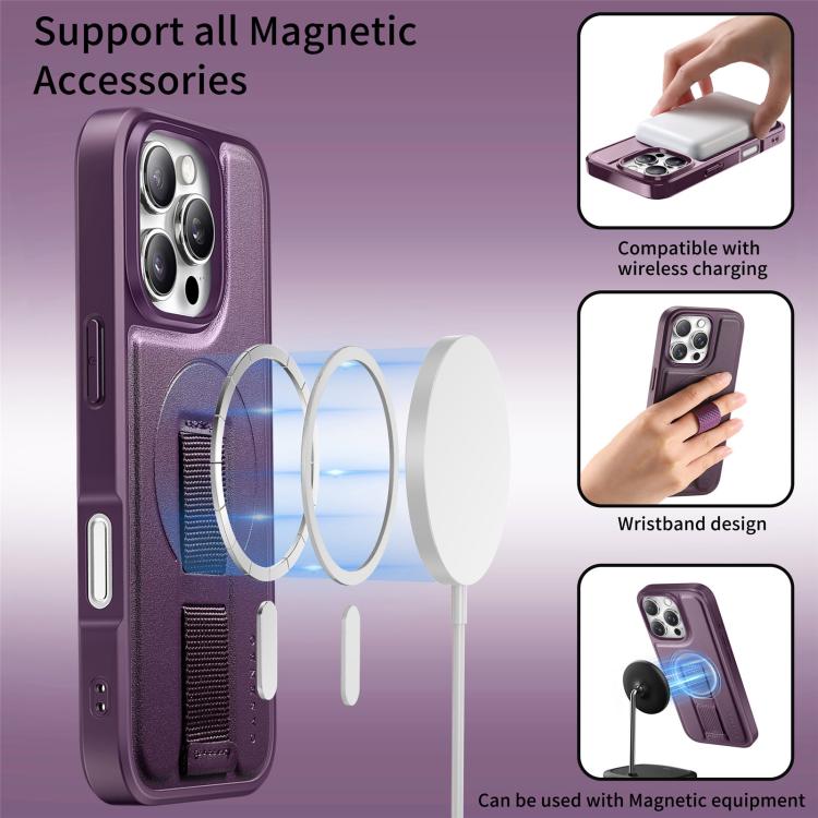 For iPhone 16 Pro Max CaseNeo Finger Grip Wristband MagSafe Back Phone Case