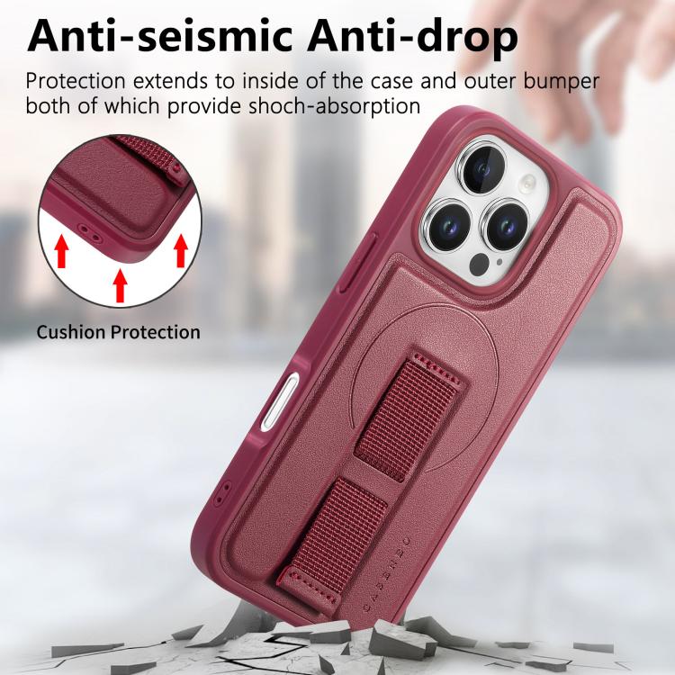 For iPhone 16 Pro Max CaseNeo Finger Grip Wristband MagSafe Back Phone Case
