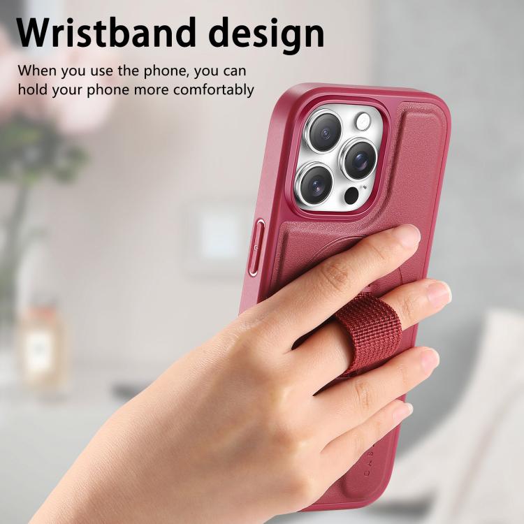For iPhone 16 Pro Max CaseNeo Finger Grip Wristband MagSafe Back Phone Case
