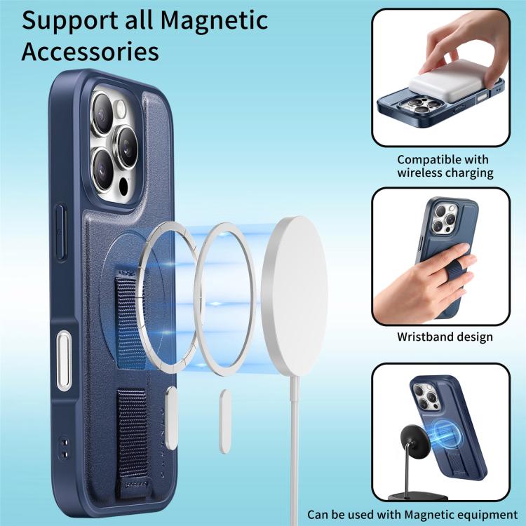 For iPhone 16 Pro Max CaseNeo Finger Grip Wristband MagSafe Back Phone Case