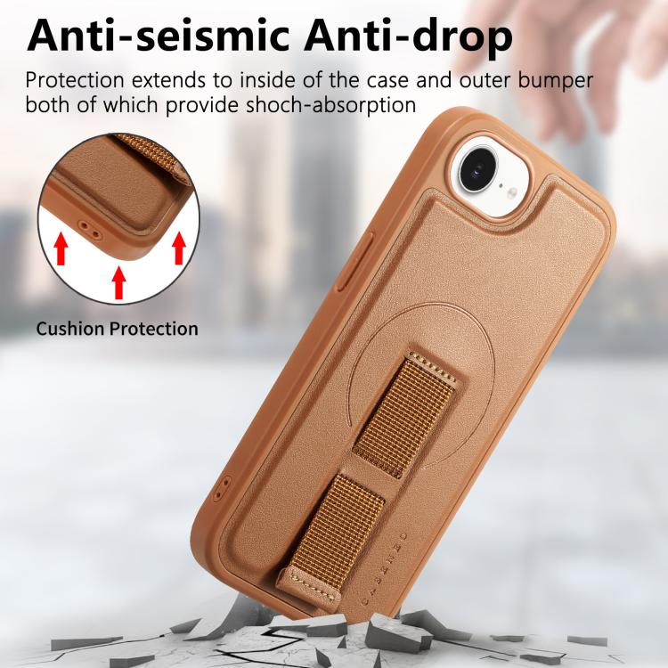 For iPhone 17e / 16e CaseNeo Finger Grip Wristband MagSafe Back Phone Case