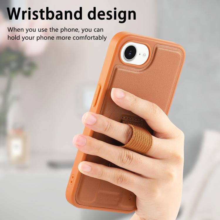 For iPhone 17e / 16e CaseNeo Finger Grip Wristband MagSafe Back Phone Case