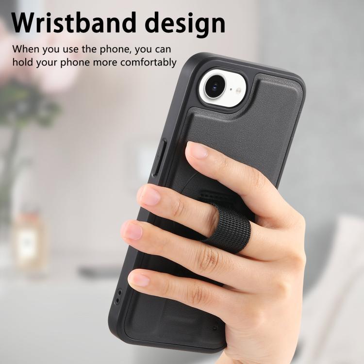 For iPhone 17e / 16e CaseNeo Finger Grip Wristband MagSafe Back Phone Case