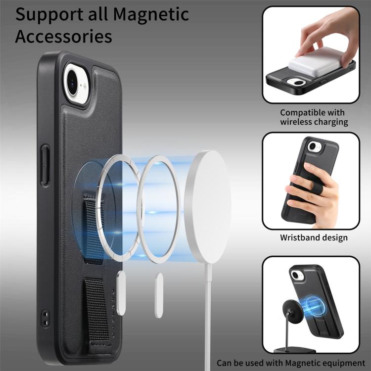 For iPhone 17e / 16e CaseNeo Finger Grip Wristband MagSafe Back Phone Case