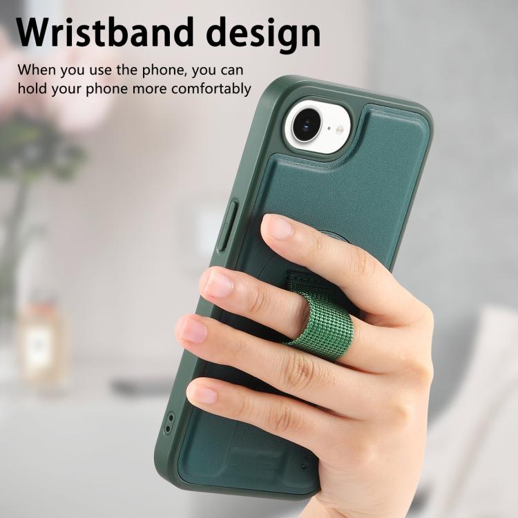 For iPhone 17e / 16e CaseNeo Finger Grip Wristband MagSafe Back Phone Case