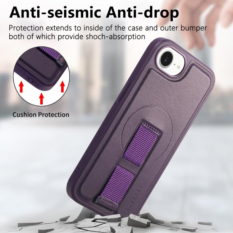 For iPhone 17e / 16e CaseNeo Finger Grip Wristband MagSafe Back Phone Case