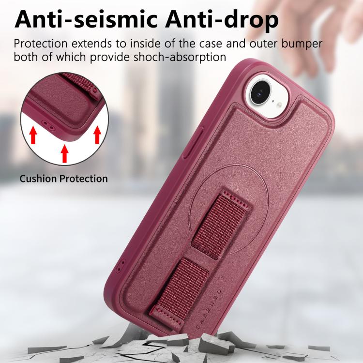 For iPhone 17e / 16e CaseNeo Finger Grip Wristband MagSafe Back Phone Case