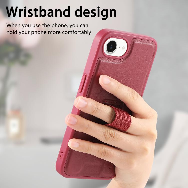 For iPhone 17e / 16e CaseNeo Finger Grip Wristband MagSafe Back Phone Case