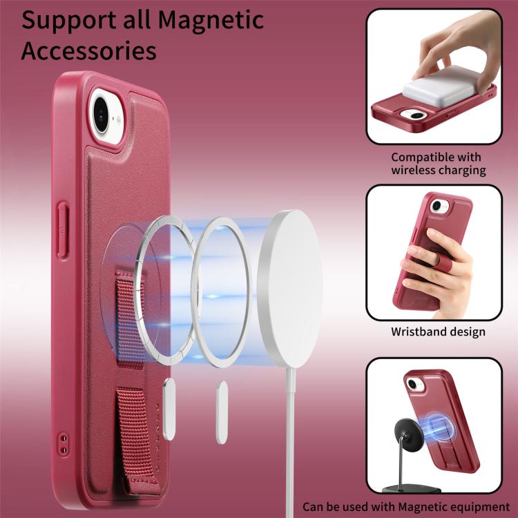 For iPhone 17e / 16e CaseNeo Finger Grip Wristband MagSafe Back Phone Case