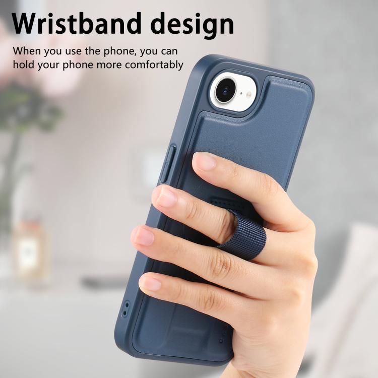 For iPhone 17e / 16e CaseNeo Finger Grip Wristband MagSafe Back Phone Case