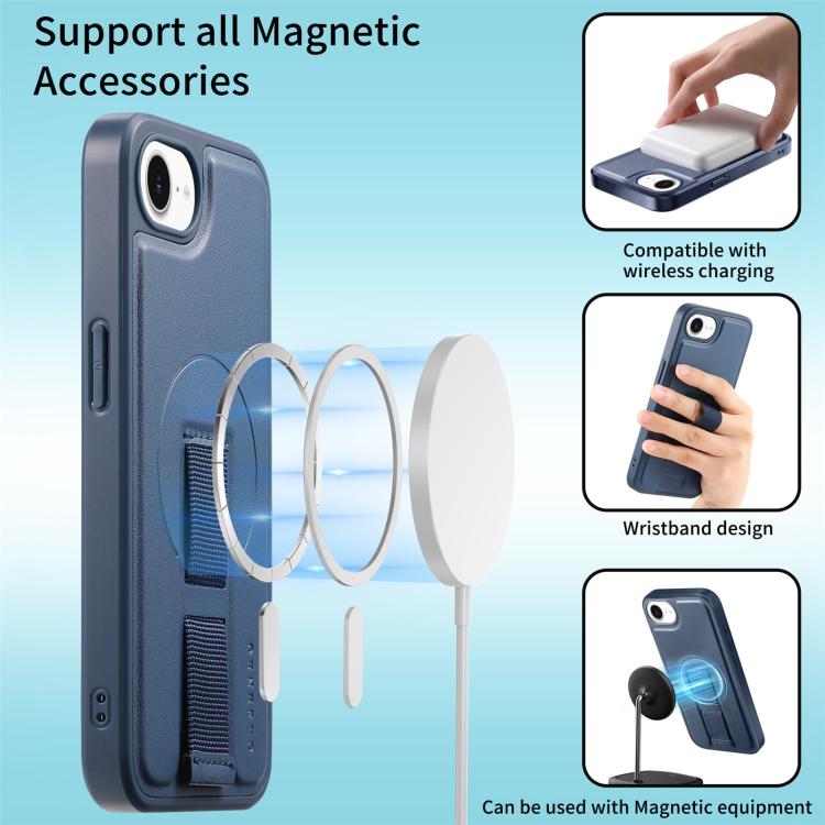 For iPhone 17e / 16e CaseNeo Finger Grip Wristband MagSafe Back Phone Case