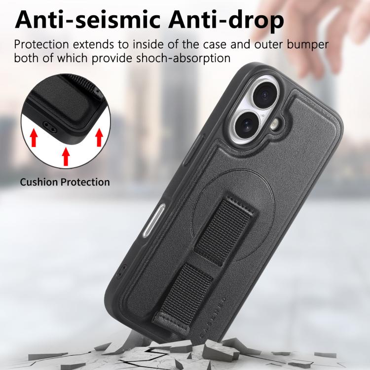 For iPhone 17 CaseNeo Finger Grip Wristband MagSafe Back Phone Case